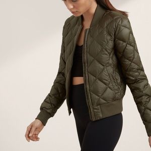 Aritzia down quilted bomber jacket